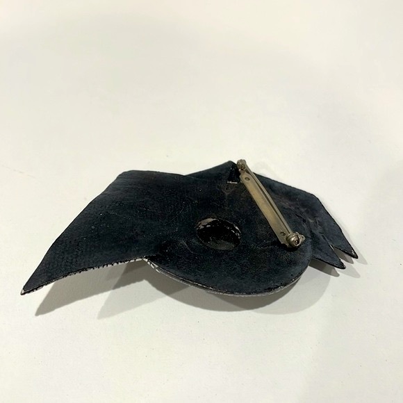 Vintage 80s Ceramic Brooch - Picture 2 of 3